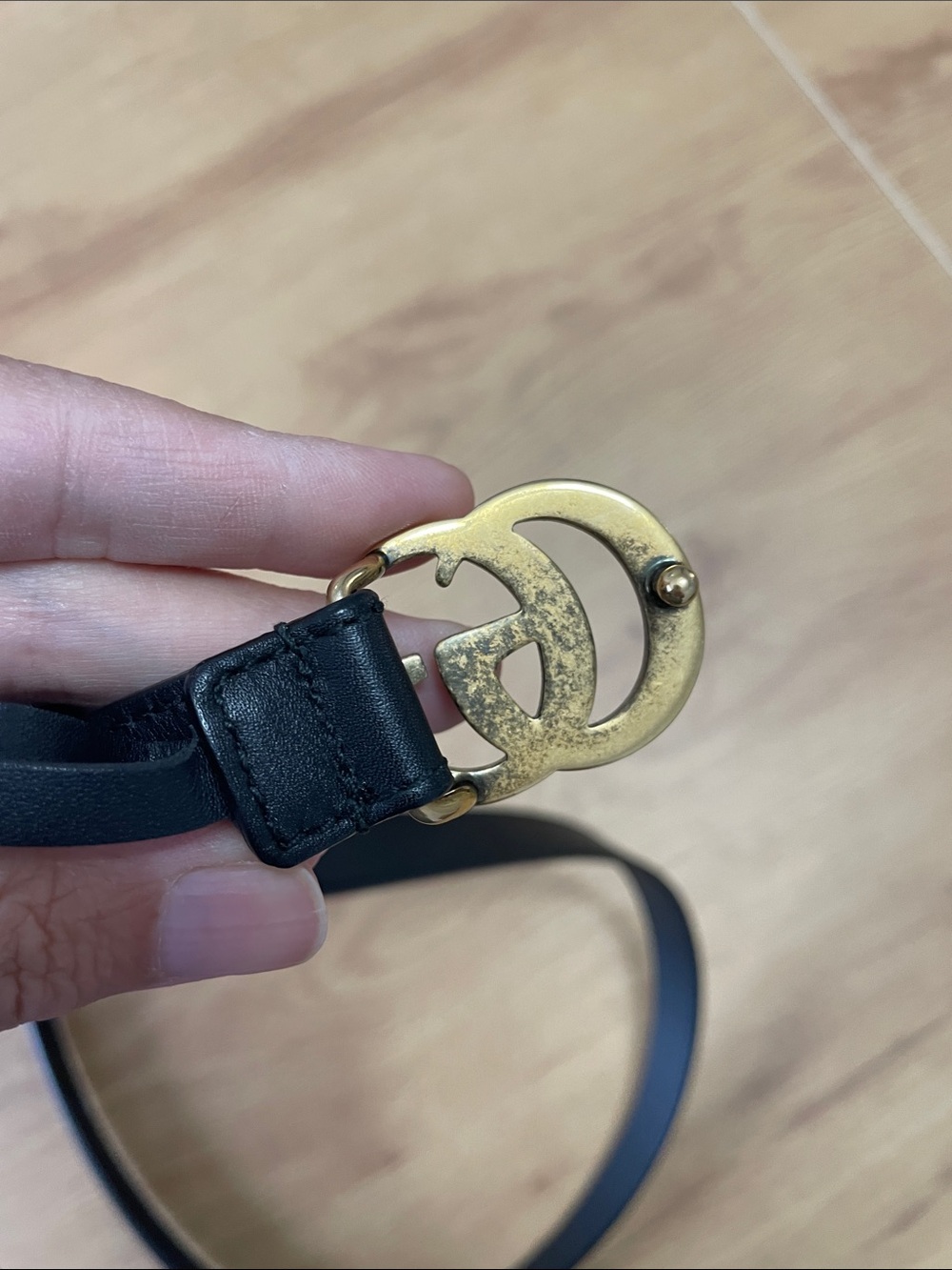 Gucci Marmont black leather belt - Picture 3 of 5